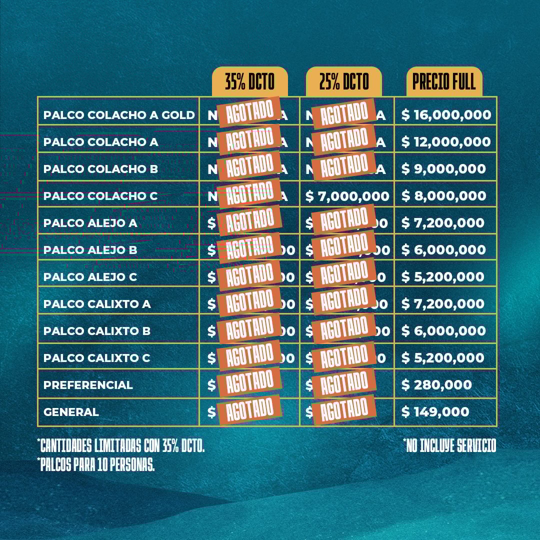 precios dia 1 festival de la leyenda vallenata